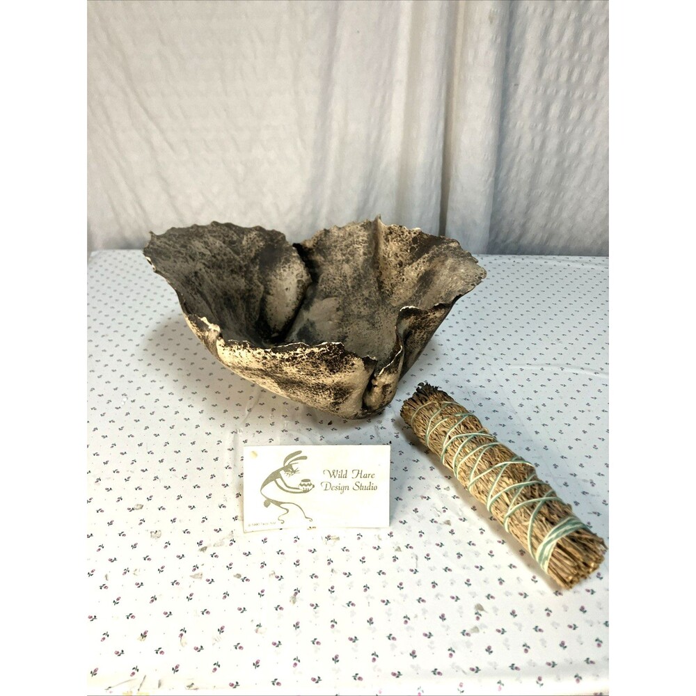 VTG 1993 Sage Burner  Artist Signed Wild Hare Design Studio W/sage & Note Card